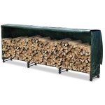 Vounot� abri range - b�ches 3m avec housse - serre b�che en acier - support bois de chauffage pour chemin�e ...