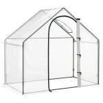 Serre de jardin balcon terrasse serre pour tomates 18l x 1l x 168h m acier pe imperm�able transparent ...
