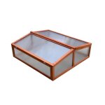 Serre de jardin - gardiun - wooden ii - 90x82x32 cm - bois trait� - polycarbonate r�sistant