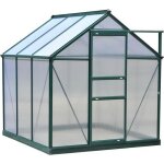 Serre de jardin polycarbonate - outsunny - résistant aux uv 30 + - avec fondation renforcé - 190 x 192 ... Serre de jardin polycarbonate - outsunny - résistant aux uv 30 + - avec fondation renforcé - 190 x 192 ...