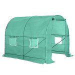 Outsunny - serre de jardin - métal - 245x200x198cm - vert Outsunny - serre de jardin - métal - 245x200x198cm - vert