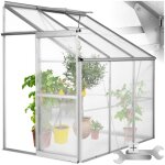 Serre de jardinage - tectake - serre de jardin polycarbonate adoss�e 239 m� avec porte coulissante + ...