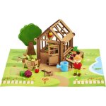 La serre du jardinier 40 pi�ces - jeujura - jeu de construction en bois naturel tapis et accessoires ...