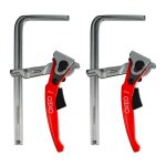 Serre joint  levier 160mm x2 - rapide adapt rail de guidage - pince table  cliquet - acier - pour ...