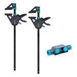 Kit de 2 serre - joints à une main xl pro max et connecteur - wolfcraft - ouverture 1060 mm - force de ... Kit de 2 serre - joints à une main xl pro max et connecteur - wolfcraft - ouverture 1060 mm - force de ...