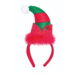 Serre - tête bonnet de lutin de noël adulte - ptit clown - noël - rouge - accessoire de déguisement Serre - tête bonnet de lutin de noël adulte - ptit clown - noël - rouge - accessoire de déguisement