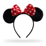 Relaxdays serre - tte minnie avec oreilles de souris et n?ud  pois dguisement carnaval accessoire ...