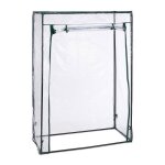 Relaxdays serre de jardin ou balcon acier et b�che en pvc h x l x p�: 150 x 100 x 50�cm transparent