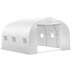 Serre tunnel de jardin - outsunny - 35l x 3l x 2h m - b�che pe haute densit� - protection anti - uv