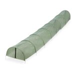 Relaxdays serre 5 m de long en poly�thyl�ne avec fermeture �clair 8 arceaux tunnel de culture plantes ...