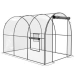 Outsunny - serre de jardin tunnel - polythylne - 300x200x200cm - transparent