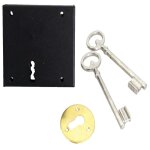Serrure 1 point en applique - jpm - 105000 - 01 - 1y - p�ne dormant a55 mm droite - acier noir - 2 cl�s ...