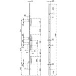 Serrure 3 points � larder electa 1 / 2 tour axe 30mm t�ti�re u inox - iseo - 785101302