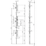 Serrure 3 points multiblindo axe 30mm avec t�ti�re en u inox - iseo - 795101302