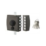 Thirard - serrure en applique  bouton pour porte dentre 154x140mm 3 pts droite 5 cls - thirard