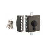 Thirard - serrure en applique  bouton pour porte dentre 154x140mm 3 pts gauche 5 cls - thirard