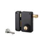 Thirard - serrure verticale en applique double entre  tirage pour porte dentre gauche axe 45mm 75x130mm ...