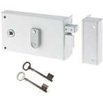 Serrure en applique horizontale � fouillot - yale - yah37d - blanc - 2 cl�s fournies - version droite ...