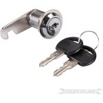 Serrure � came batteuse - silverline - cylindre de 5mm - nickel� - 2 cl�s incluses