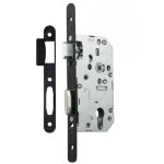 Serrure encastrable r�versible vachette d455 noir axe 50 mm a encastrer porte cylindre
