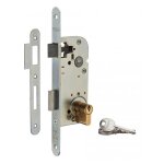 Thirard - serrure encastrable � cylindre pour porte dentr�e axe 40mm bouts ronds cylindre 30x30mm zingu� ...