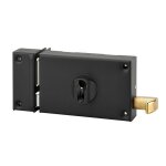 Serrure horizontale - thirard - cylindre europ�en - noir granit� - niveau de s�curit� 3 - acier inox