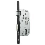 Serrure � larder d455 cl� i axe 40mm bout rond finition noir sans g�che - vachette - 22676000