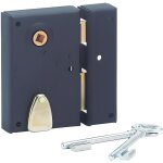 Serrure verticale noir �poxy 70x110 mm thirard � p�ne dormant 1 / 2 tour - droite - 000131