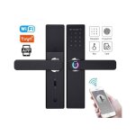 Serrure de porte intelligente serrure de porte �lectronique wifi �cran tactile empreinte digitale mot ...