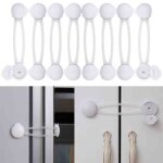 Serrures de s�curit� pour enfants lot de 8 multifonction avec adh�sif 3m serrure pour armoires tiroirs ...