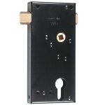 Serrure de s�ret� � fouillot ge192 � p�ne r�glable - thirard - axe 46 mm - noir - portail bois pvc ou ...