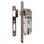 Serrure de s�ret� � larder d45 axe � 50 mm r�versible cl� i vachette noir