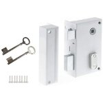 Serrure - yale - yav37g - applique verticale à fouillot gauche - blanc - 2 clés fournies - grille et ... Serrure - yale - yav37g - applique verticale à fouillot gauche - blanc - 2 clés fournies - grille et ...