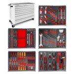 Servante datelier compl�te large blanche xl 514 outils mw tools mwe512g3w