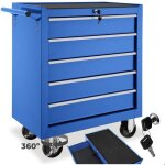 Servante atelier - tectake - servante datelier 5 tiroirs spacieux verrouillables avec tapis antid�rapant ...