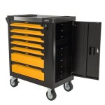Servante datelier 7 tiroirs 221pices porte latrale 4 roues chariot  outils vito