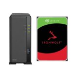 Serveur nas synology ds124 1to - synology - 1 disque dur st 1to ironwolf - compact et scuris