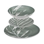 Service de vaisselle - secret de gourmet - green harmony - 18 pièces - porcelaine - vert Service de vaisselle - secret de gourmet - green harmony - 18 pièces - porcelaine - vert