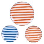 Service dassiettes 18 pices bahia orange et bleu - trendup