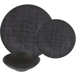 Service dassiettes vsuvio noir 12 pices - table passion