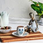 Service � caf� - karaca - iznik - porcelaine - 6 pi�ces - compatible lave - vaisselle