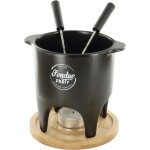 Service � fondue 2 personnes bougie 15cm noir