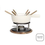 Service  fondue tradition - livoo - men426c - 26l - 6 personnes - fonte maille - 6 fourchettes - caquelon ...