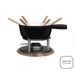 Service  fondue tradition - livoo - men426n - 26l - 6 personnes - fonte maille - 6 fourchettes - caquelon ...