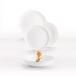 Service de table 18 pices ammonite blanc - luminarc - effet minral