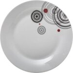 Service de table - instant - 18 pices - porcelaine - blanc - motif gomtrique