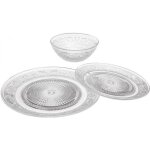 Service de table - paris prix - renaissance - 18 pices - verre transparent - compatible lave - vaisselle ...