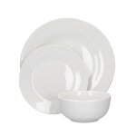 Service de table - mikasa - alexis - porcelaine blanche - 4 pices - lave - vaisselle compatible
