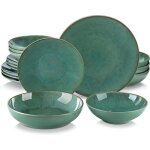 Service de table complet vancasso assiette srie karst - g 16 pices pour 4 personnes surface de glaure ...