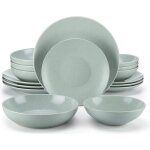 Service de table complet vancasso assiette s�rie sabine - lg 16 pi�ces design mouchet� s�same semi - ...